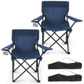 2-Pack Foldable Camping Chairs with Cup Holder, Carry Bag U462