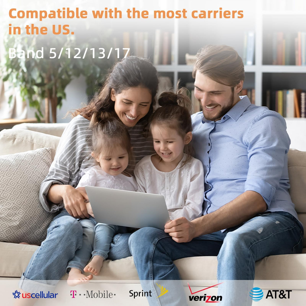 Cell Phone Signal Booster for Home Up to 2,500 sq ft Band 5/12/13/17 L513
