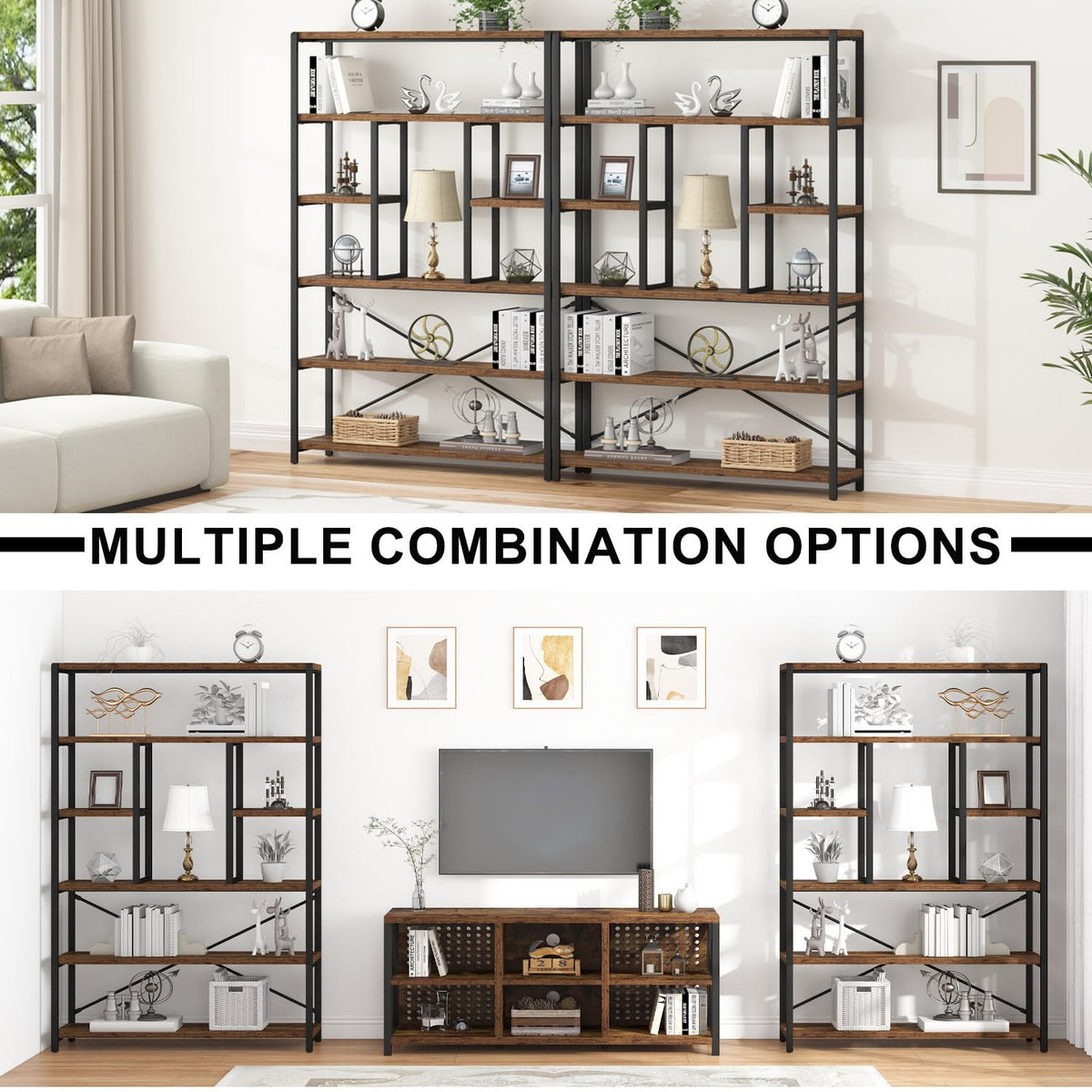 6 Tier Industrial Bookshelf P629