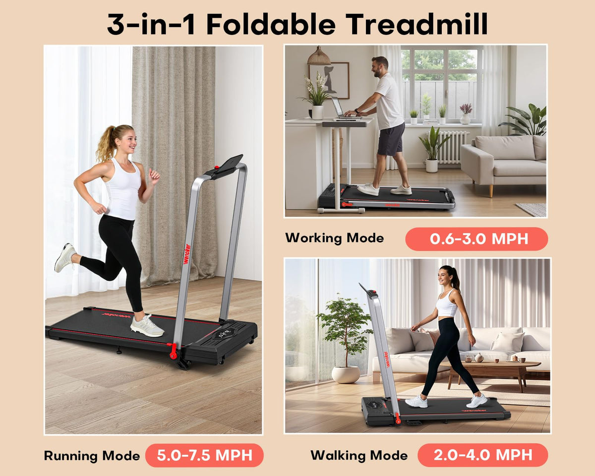 Walking Pad Treadmill with Safety Handle S585