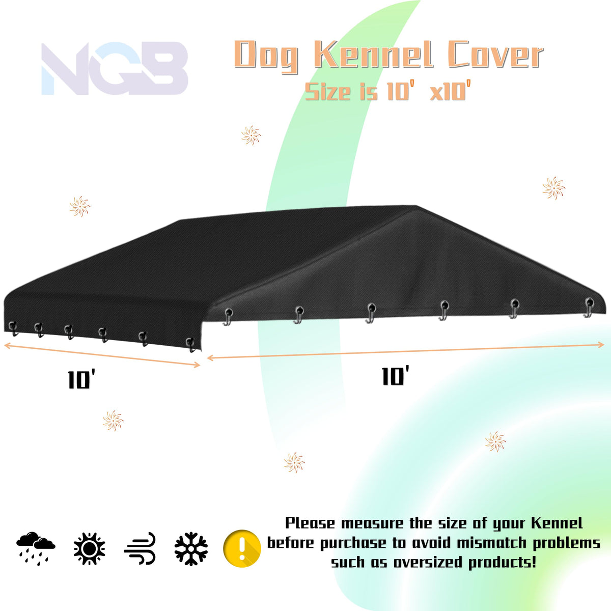 Waterproof Oxford Fabric Outdoor Kennel Cover H83324