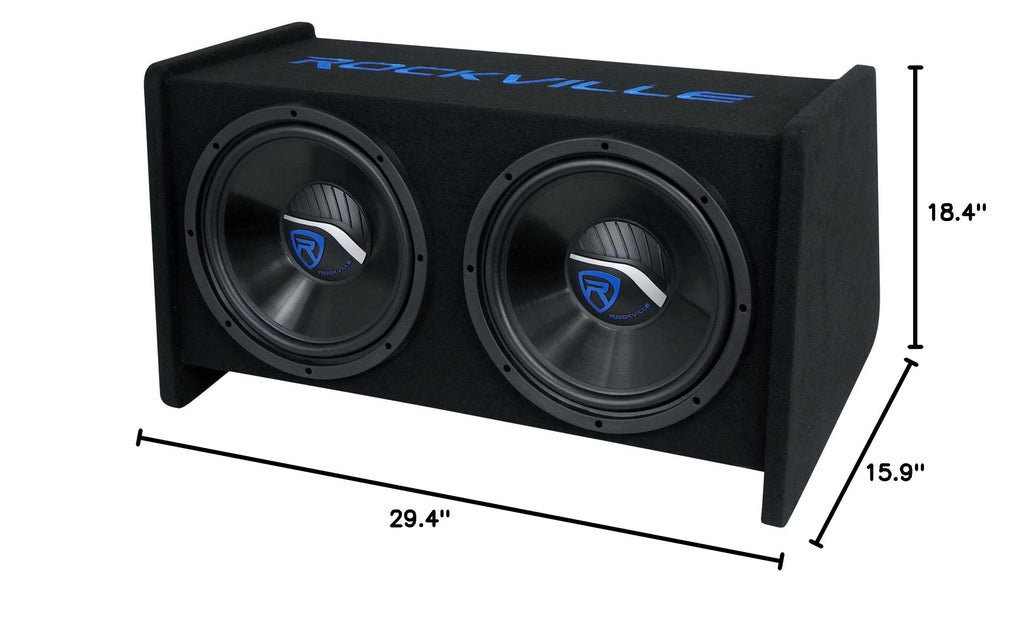 Dual 12" Car Audio Subwoofers Vented Enclosure I353689