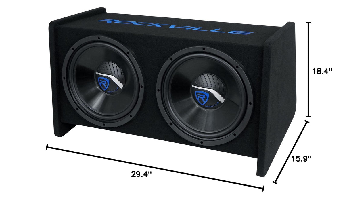 Dual 12" Car Audio Subwoofers Vented Enclosure I353689