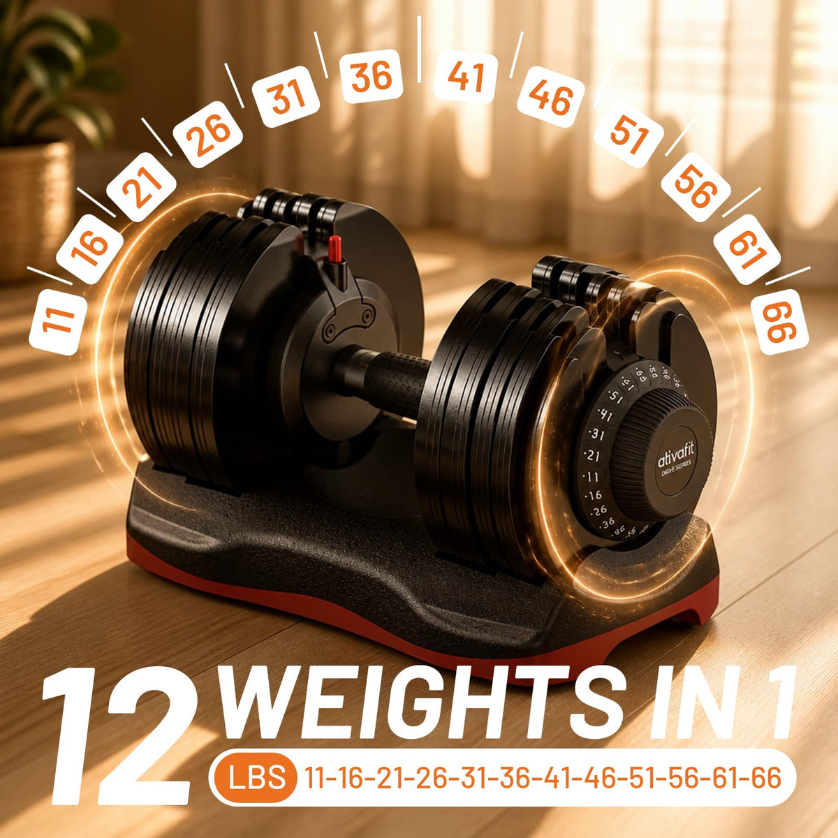 Adjustable Dumbbells Set 5–88LB V2399