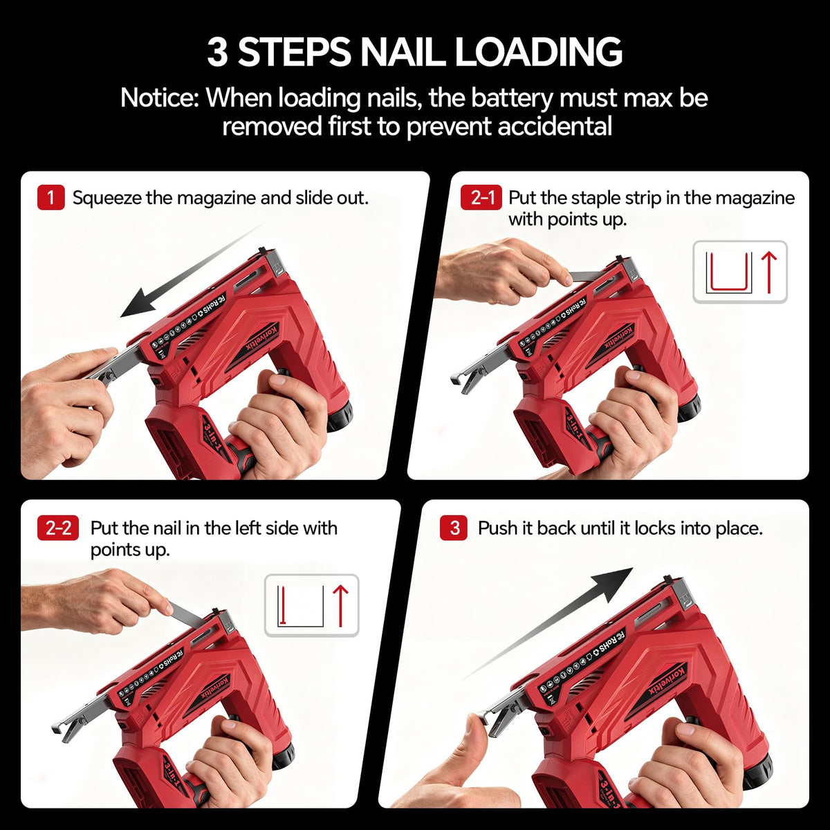 Cordless Staple Nail Gun Z22477