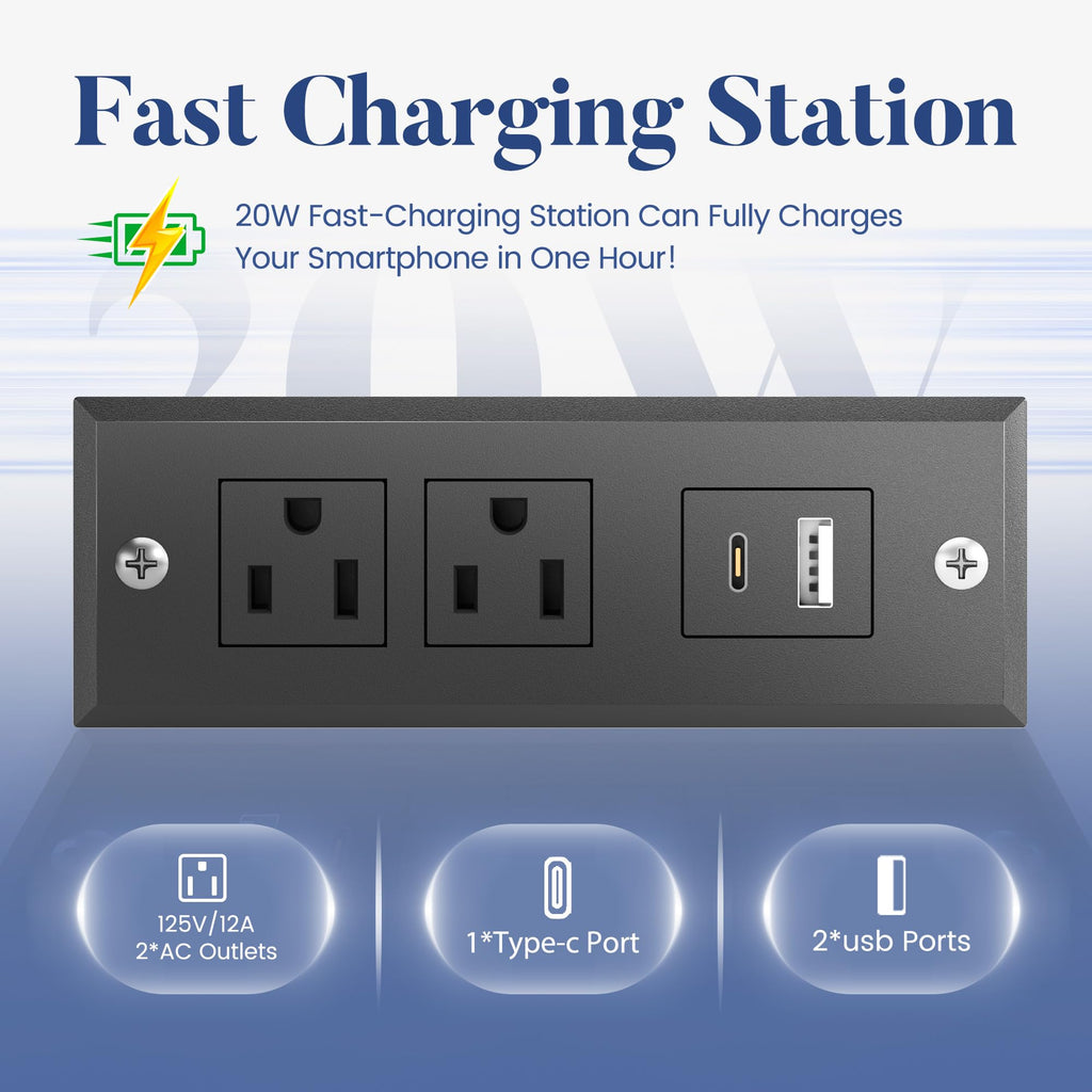 Rustic Grey Full Bed Frame with Charging Station D792321