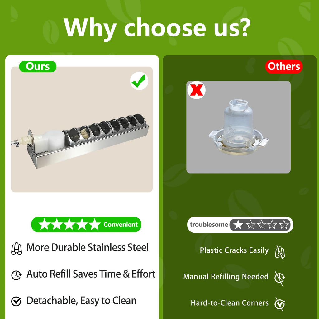 Automatic Stainless Steel Poultry Waterer K62071