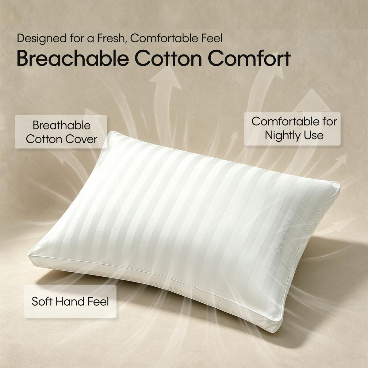 Queen Size Set of 2 Medium Soft Bed Pillows H505
