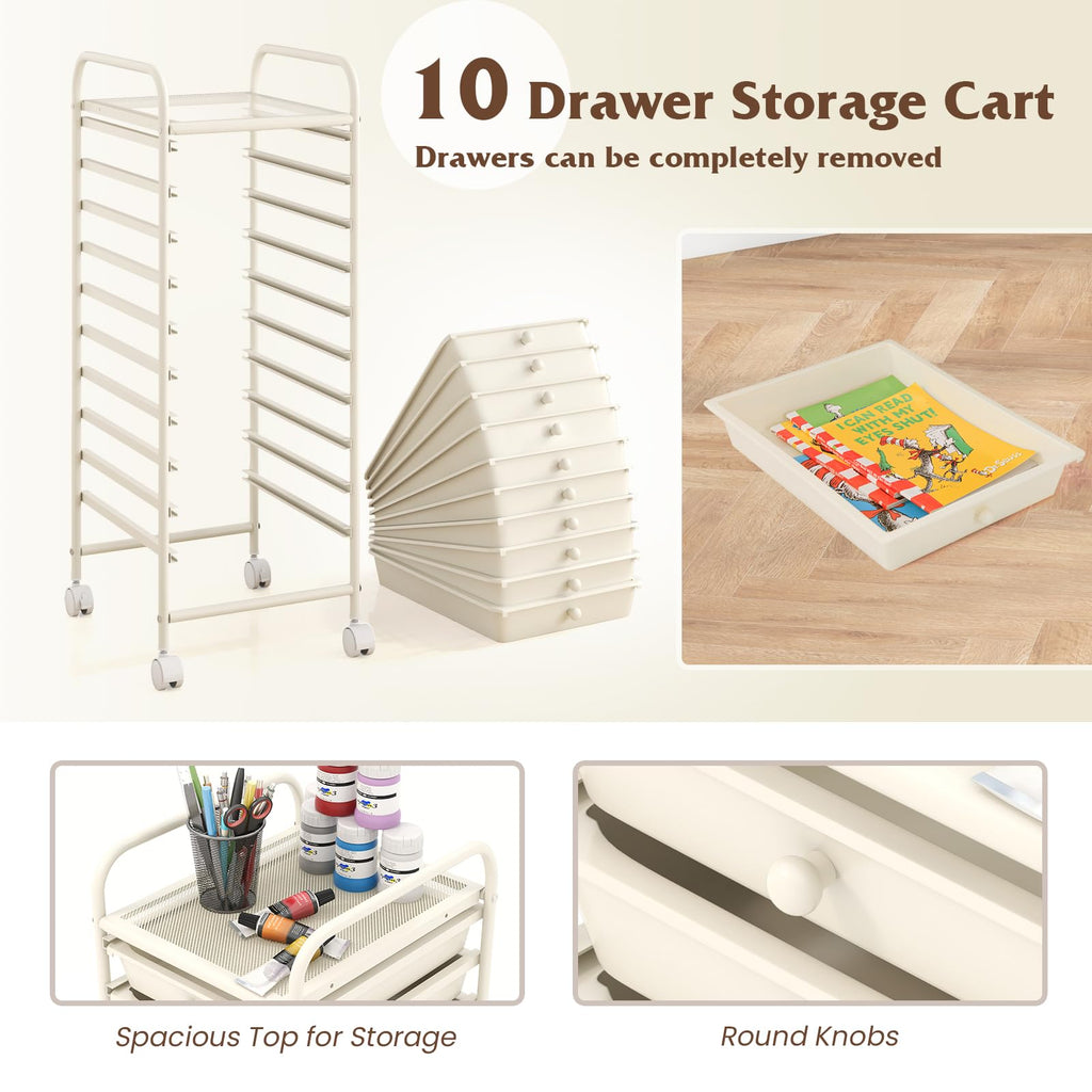 10 Drawer Storage Cart I213