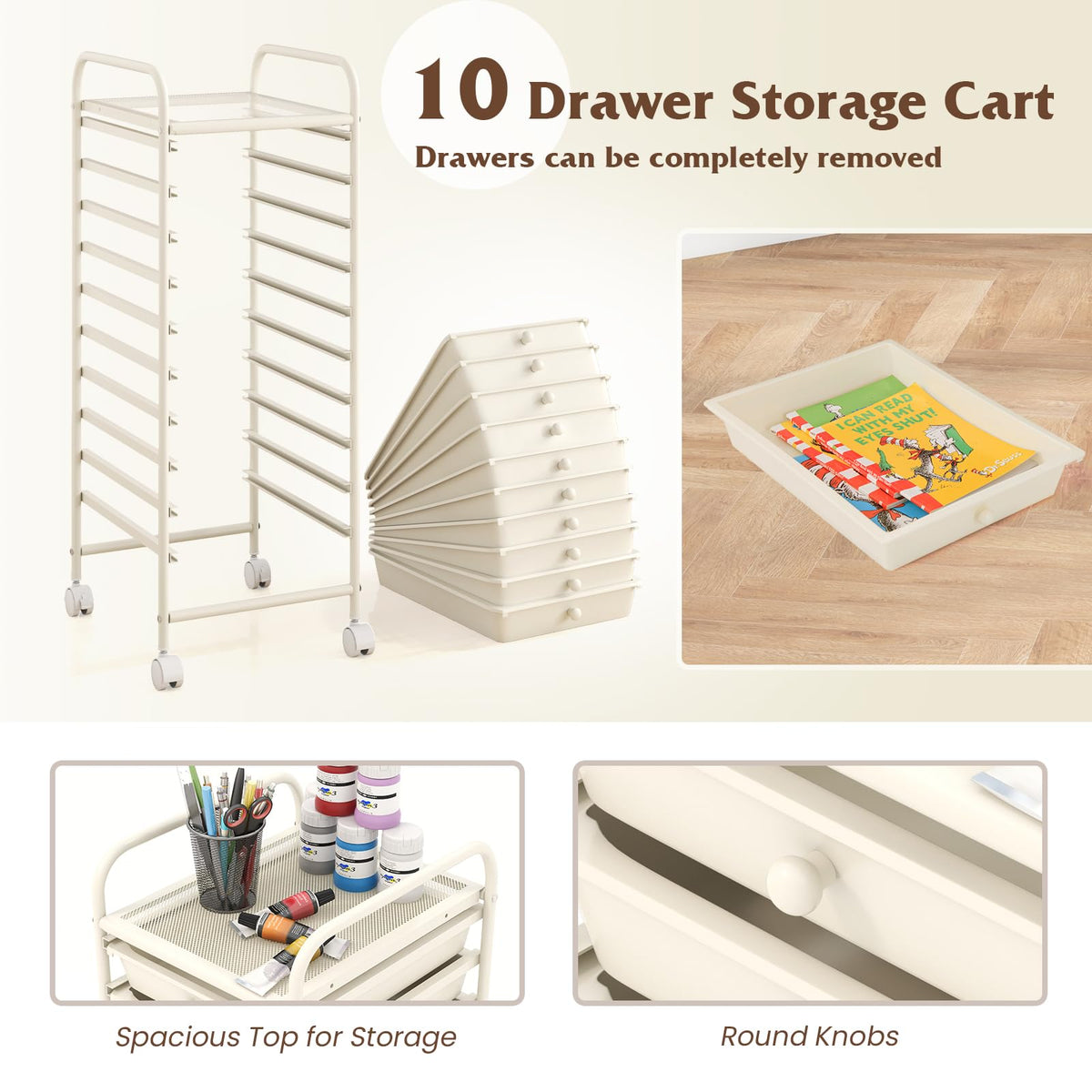 10 Drawer Storage Cart I213