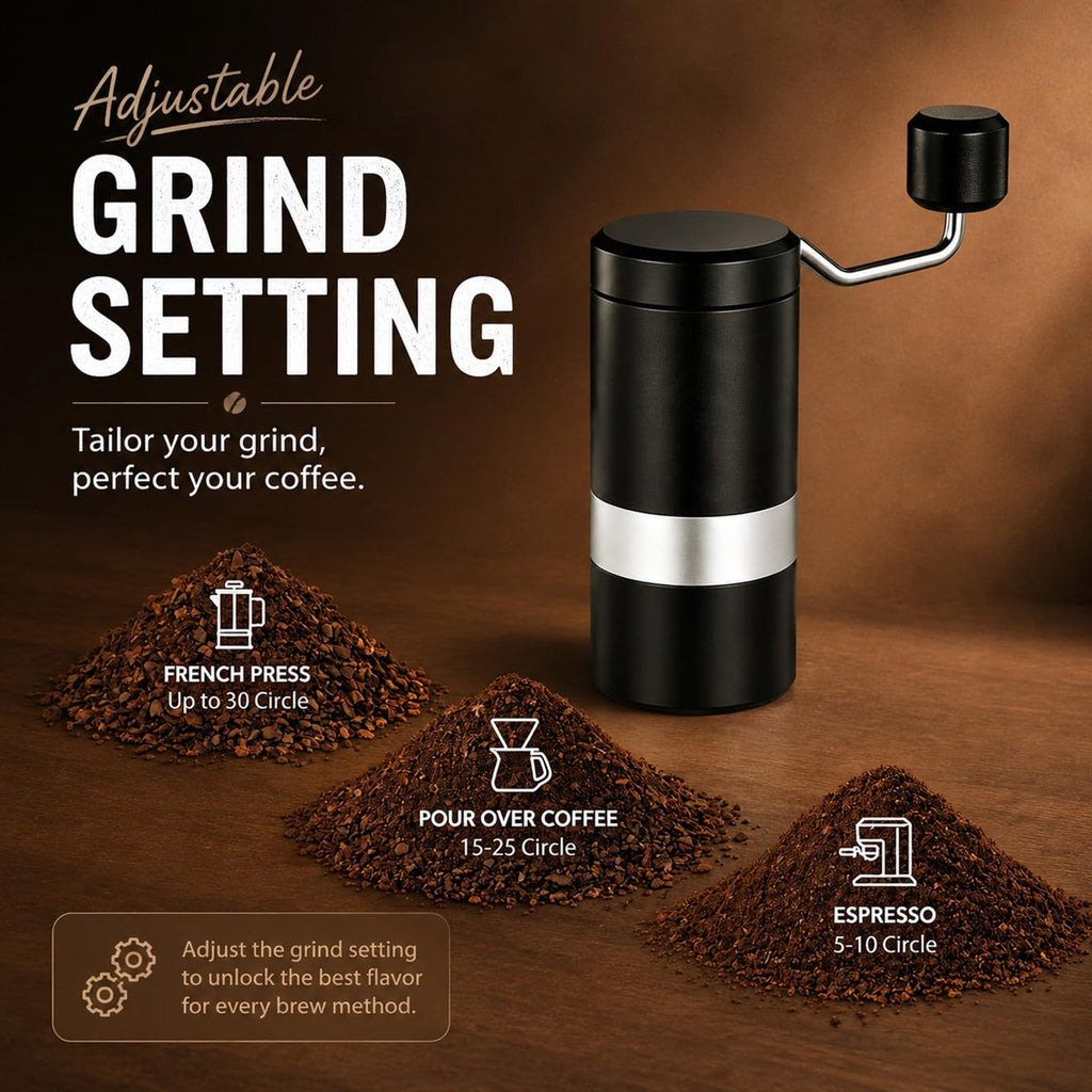 Manual Stainless Steel Conical Burr Coffee Grinder M20574