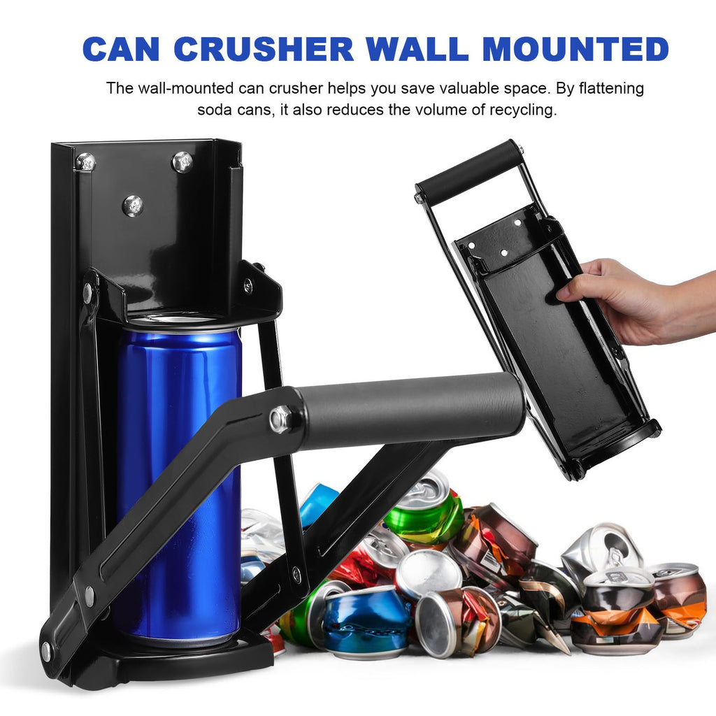 Heavy Duty Wall Mounted Can Crusher with Bottle Opener W71385