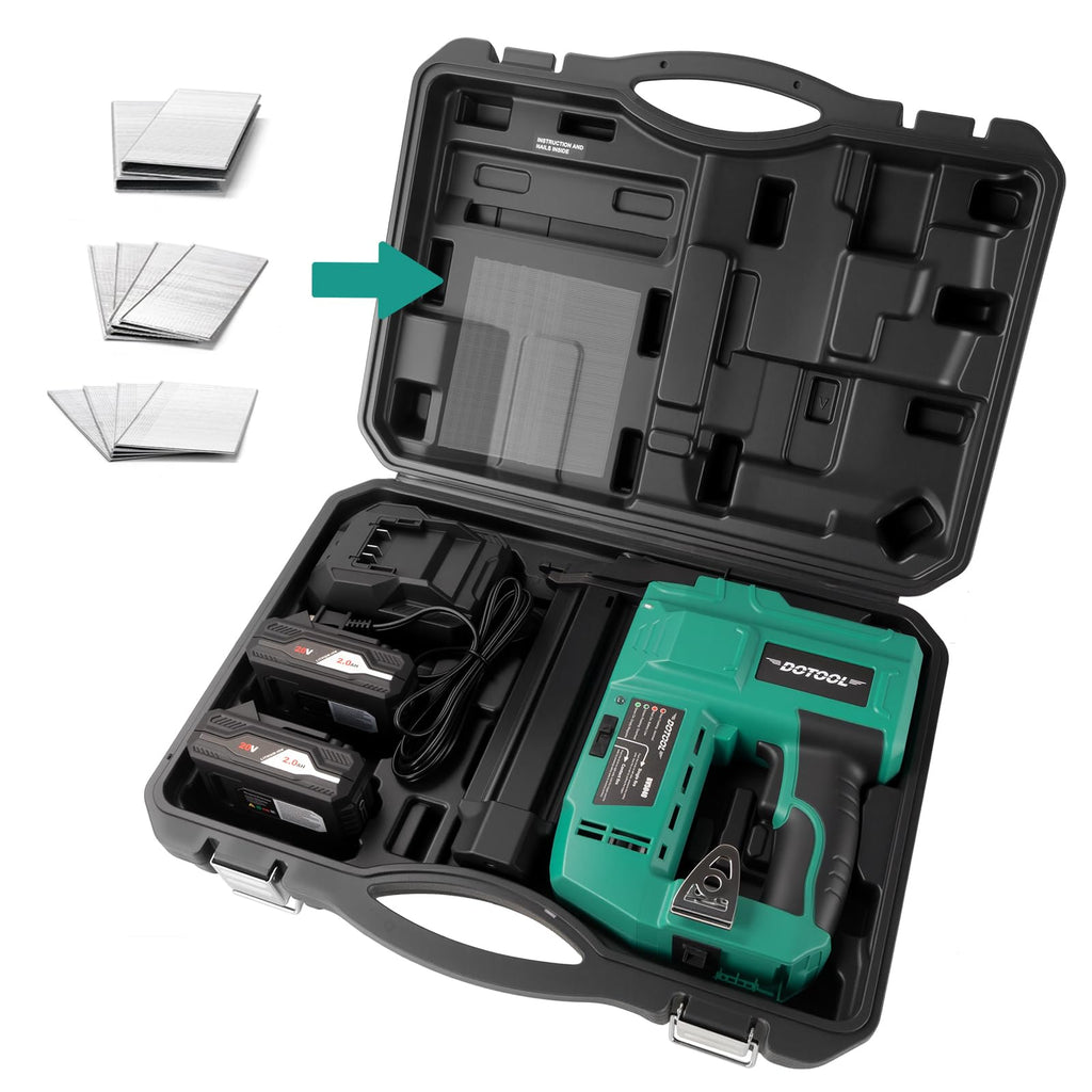 20V Cordless Brad Nailer Kit 2 in 1 Electric Nail Gun Y363