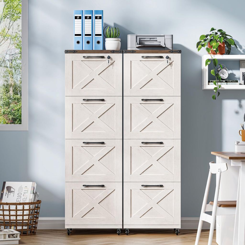 White 4 Drawer Office Filing Cabinet Y279560
