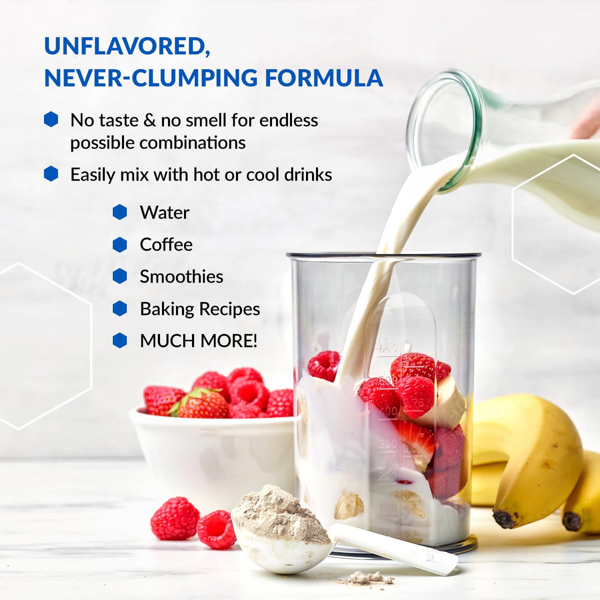 Unflavored Hydrolyzed Grass Fed Collagen Peptides Powder M284