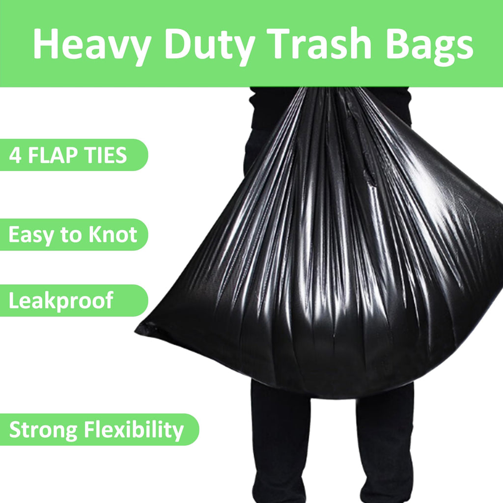 40-45 Gallon Heavy Duty Black Trash Bags 60 Count 1.2 Mil R528