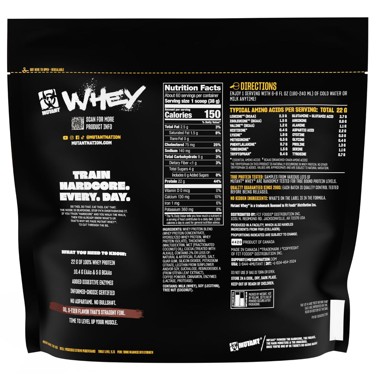 Whey Protein Powder Triple Chocolate 5 lb Q884425