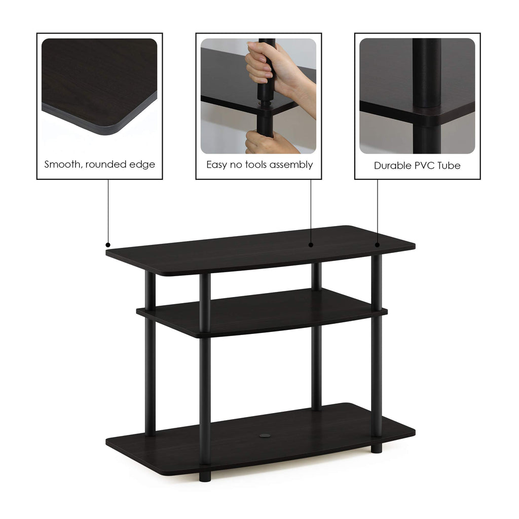 3-Tier Espresso Black TV Stand O5840