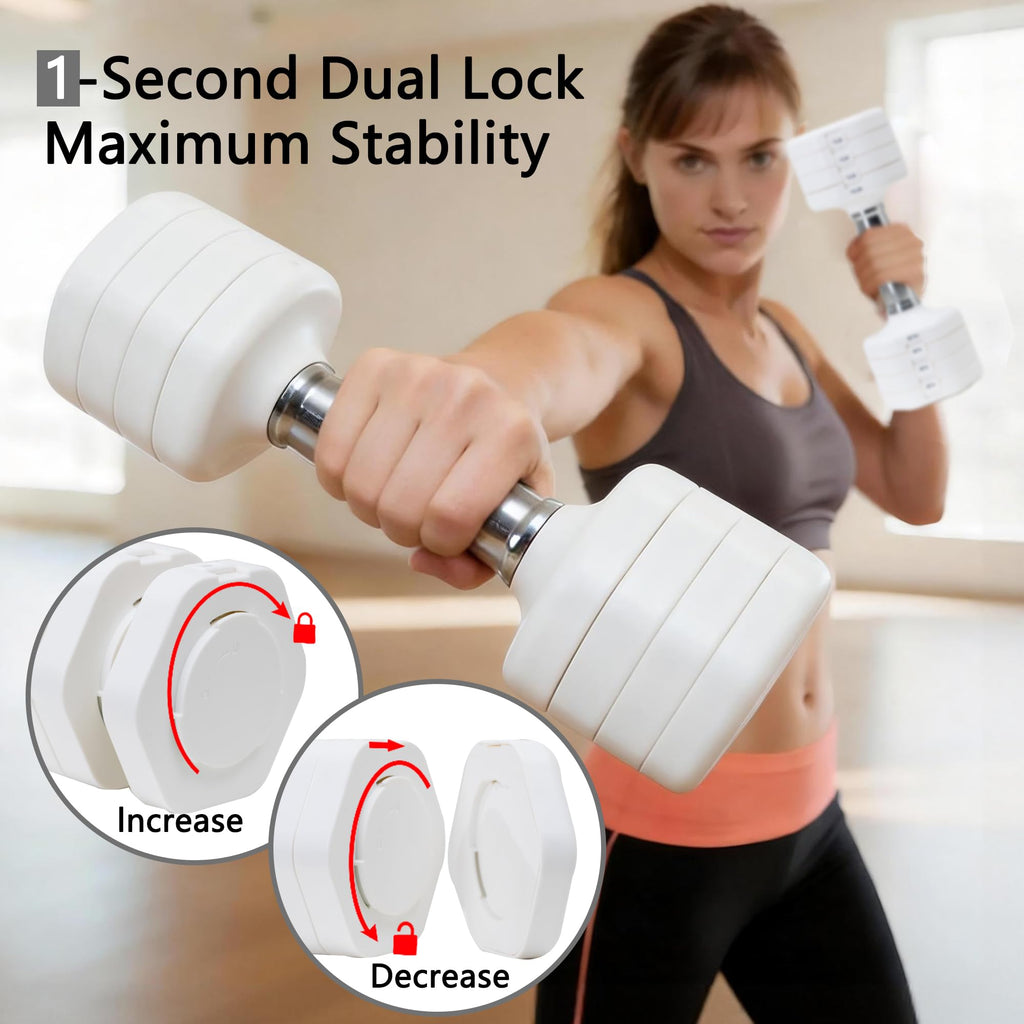 Adjustable Dumbbell Set of 2 Total 20 Lbs B5638