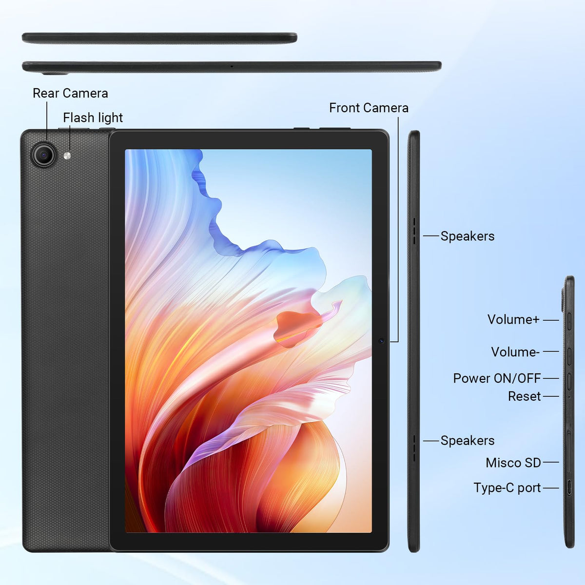 10.1" Android Tablet 24GB RAM 64GB ROM 6000mAh B5190