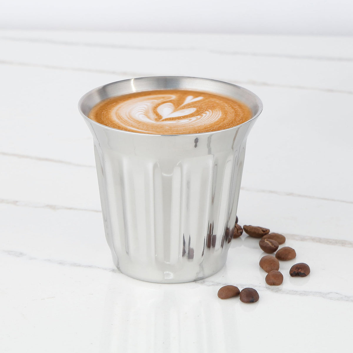French Press 34 oz Stainless Steel Espresso Cups 5 oz Set of 2 Q645