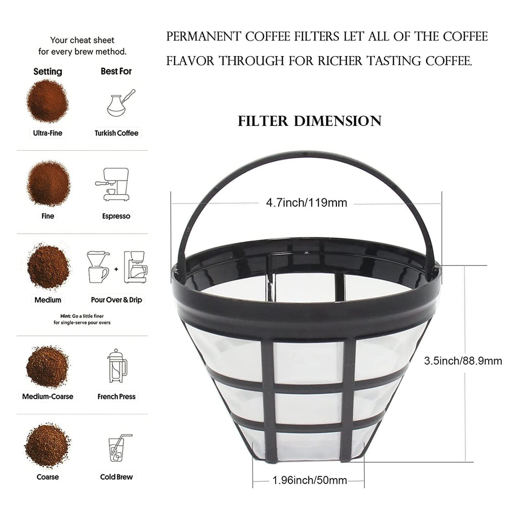 2 Pack Reusable Basket Coffee Filter Q4716