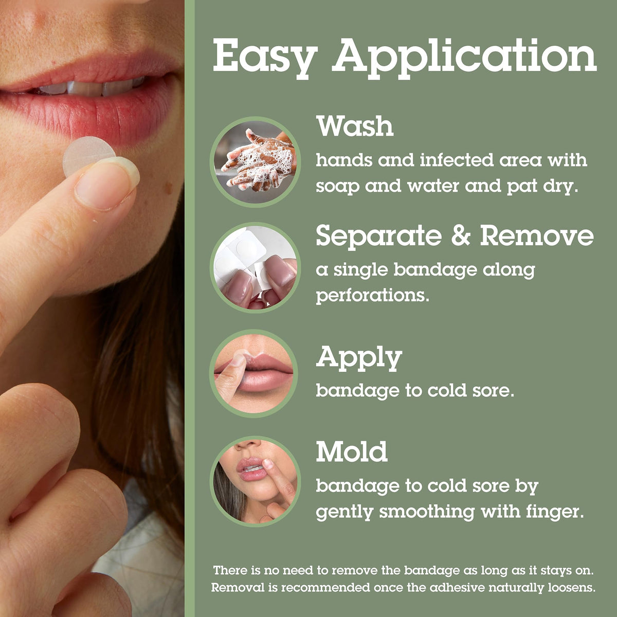 Cold Sore Healing Patches, 12 Bandages F7579