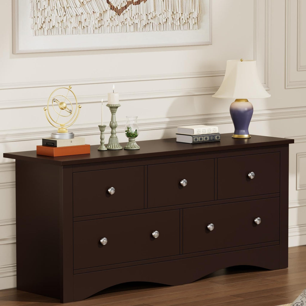 Brown 5 Drawer Dresser W792