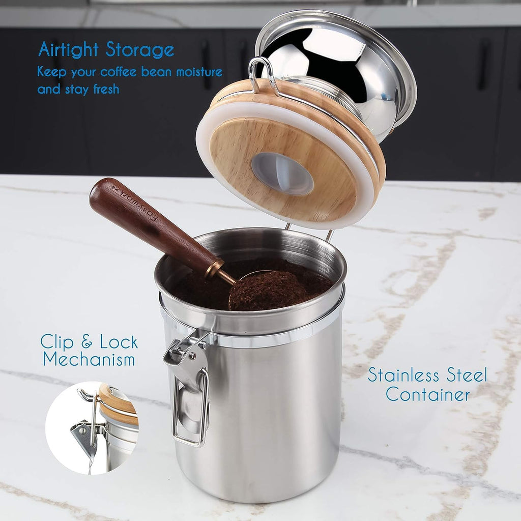 34 oz French Press and Manual Coffee Grinder with Canister W502
