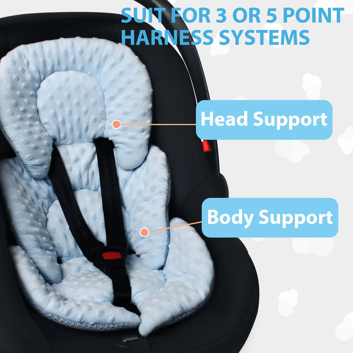 Infant Carseat Insert 2-in-1 Reversible Support Pad J285