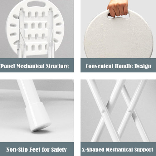 18 Inch Lightweight Folding Bar Stool with Handle R352596