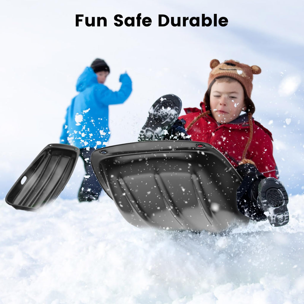 Cold-Resistant Plastic Toboggan Sled with Pull Rope X885876