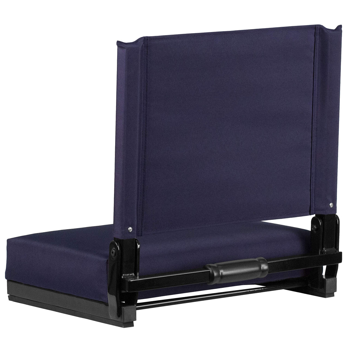 Portable Folding Padded Stadium Chair with Carrying Handle, Navy G43433