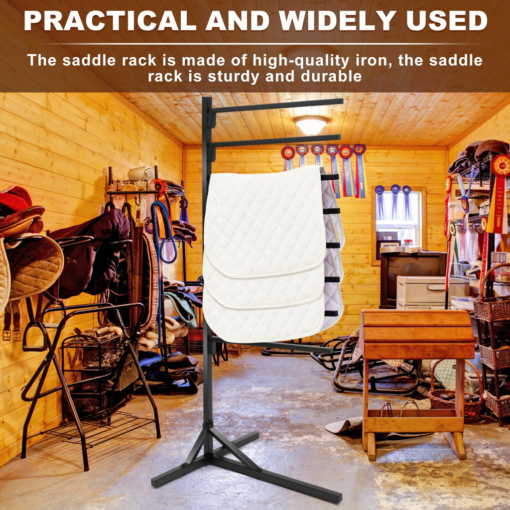 8-Tier Saddle Pad Rack with Stand X219