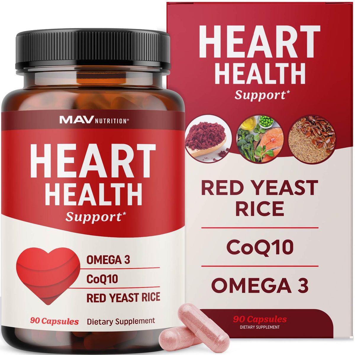 Red Yeast Rice with CoQ10 + Omega 3 1200mg L733