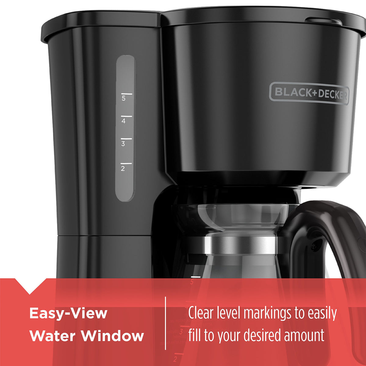 4-in-1 5-Cup Coffee Maker, Black W6927