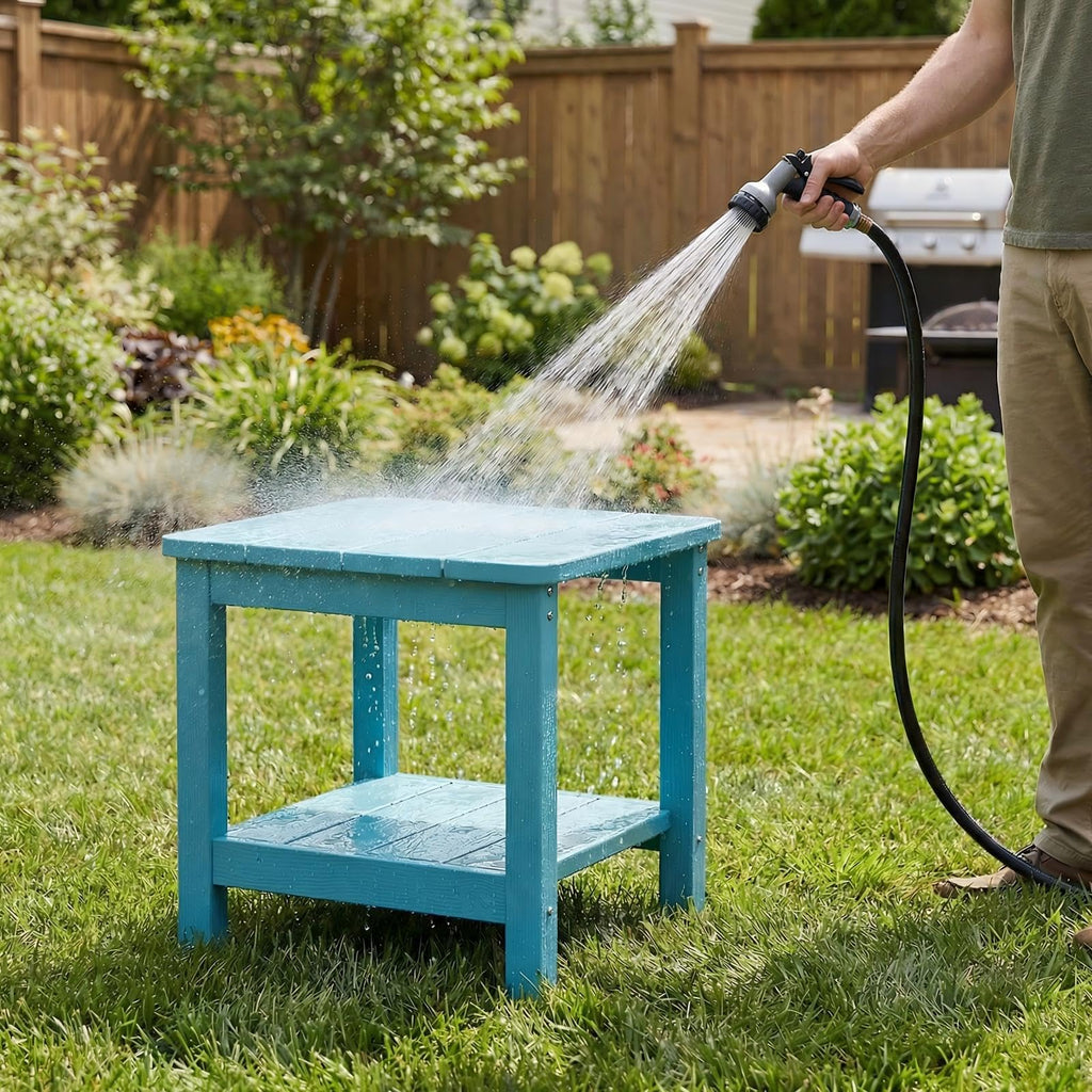 Turquoise Rectangular Outdoor Side Table M1034