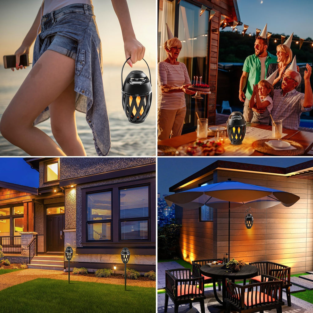 2 Pack Waterproof Wireless Bluetooth Outdoor Speakers L1635