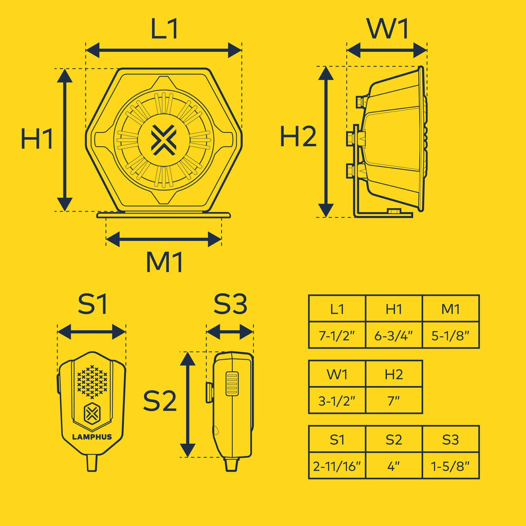 100W Police Siren Speaker PA System Kit I7586