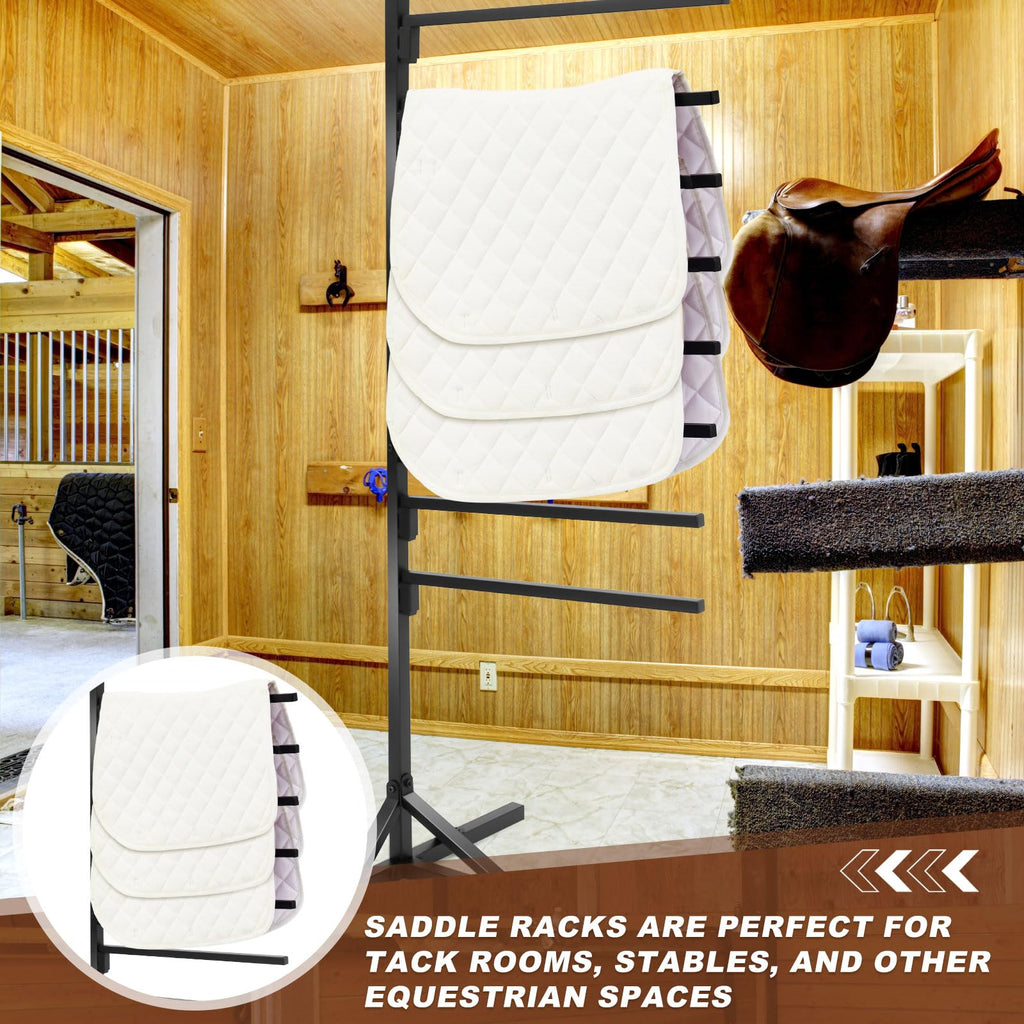 8-Tier Saddle Pad Rack with Stand X219