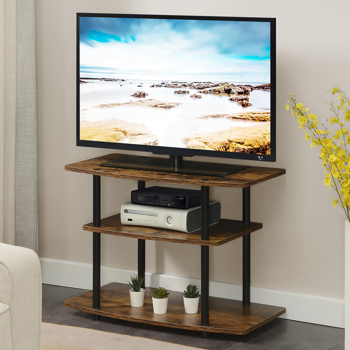 3-Tier TV Stand with Shelves Q4675
