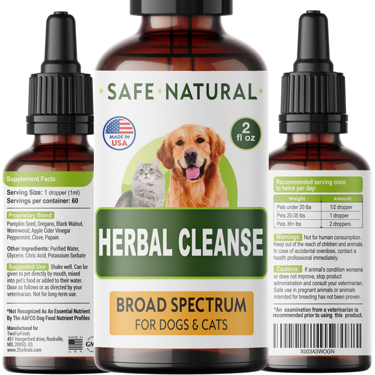 Herbal Cleanse for Cats and Dogs 2.0FlOz Q50674