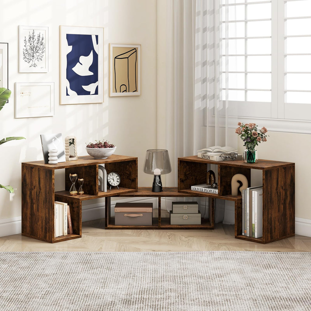 Brown 3-Piece TV Stand with Storage Cubes E8495