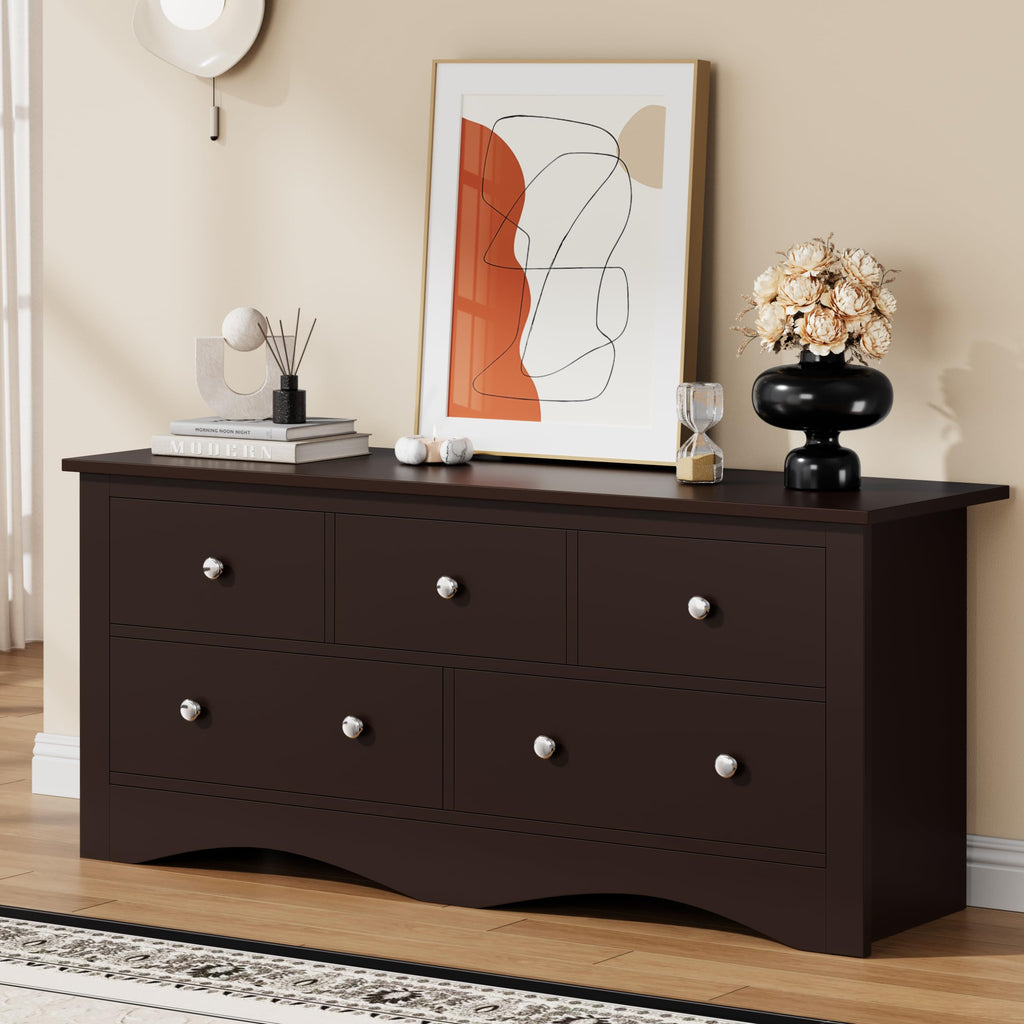 Brown 5 Drawer Dresser W792