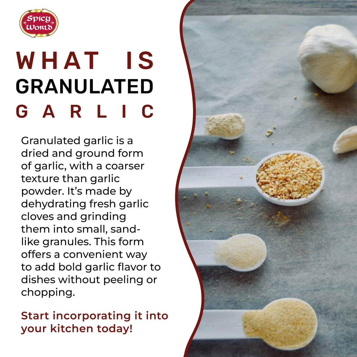 Granulated Garlic 6 LB Jar Gluten Free Non-GMO K901846