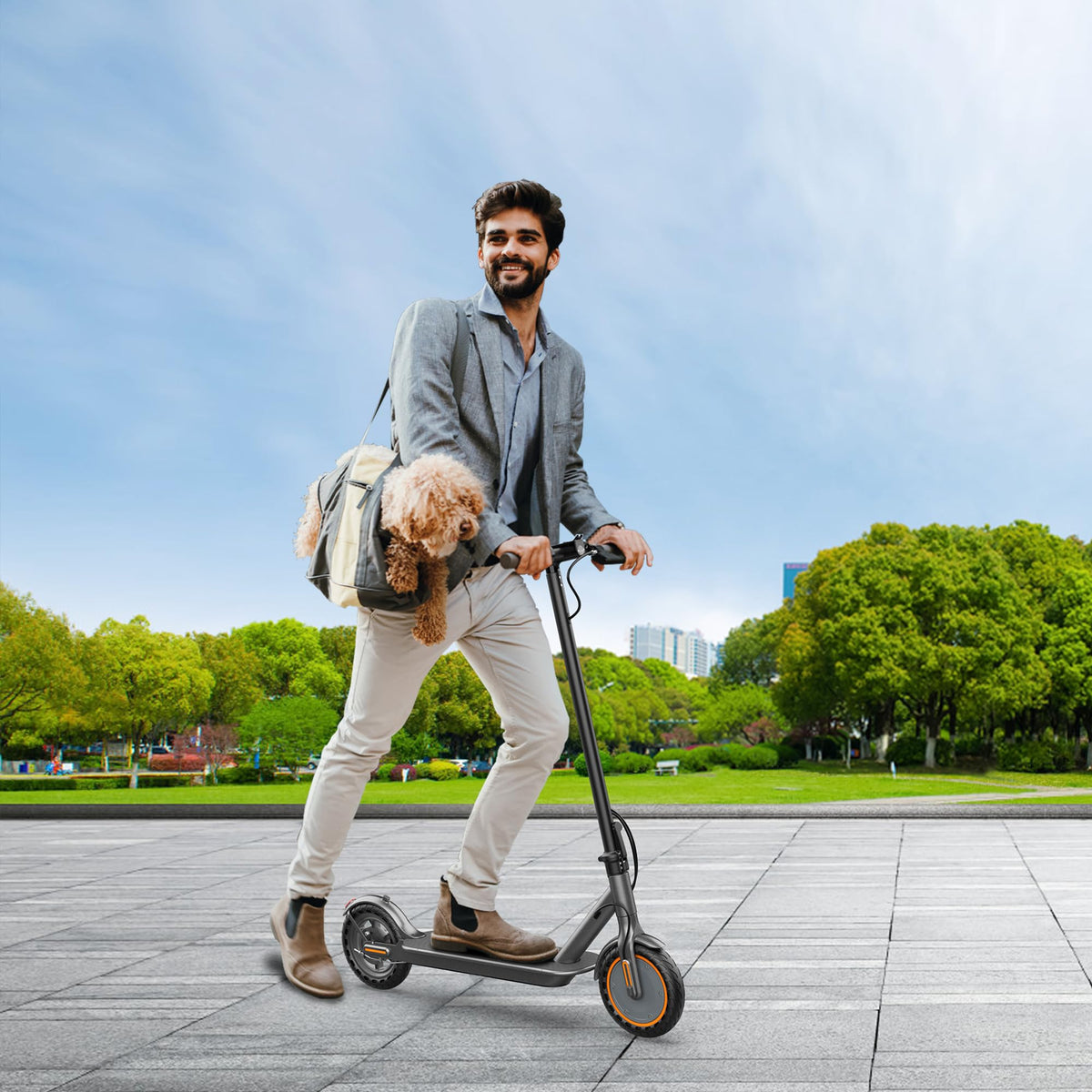 Foldable Pink Electric Scooter with Seat S883315