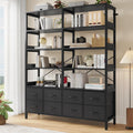 Black 8 Fabric Drawer 7-Tier Bookshelf U2038