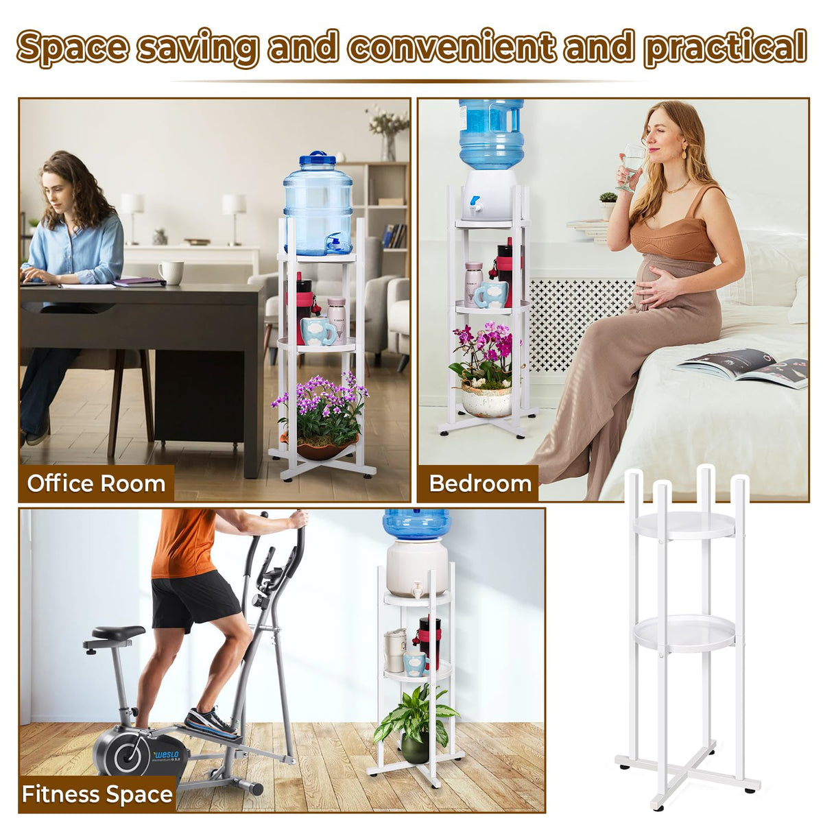 White 5 Gallon Water Dispenser Stand T11286