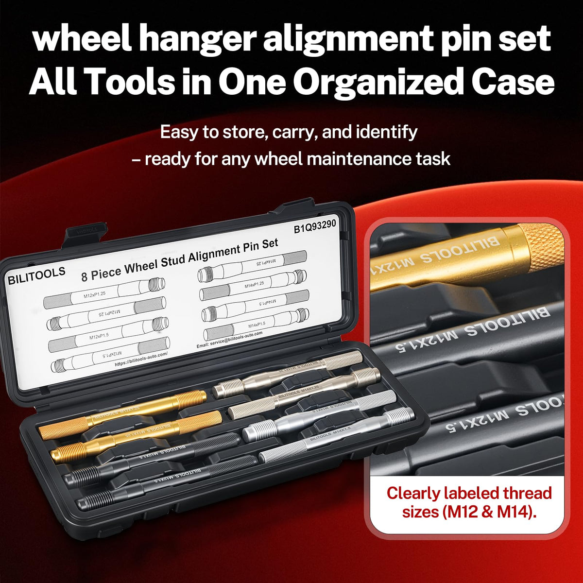 8 Piece Carbon Steel Wheel Hanger Alignment Pin Set N5151