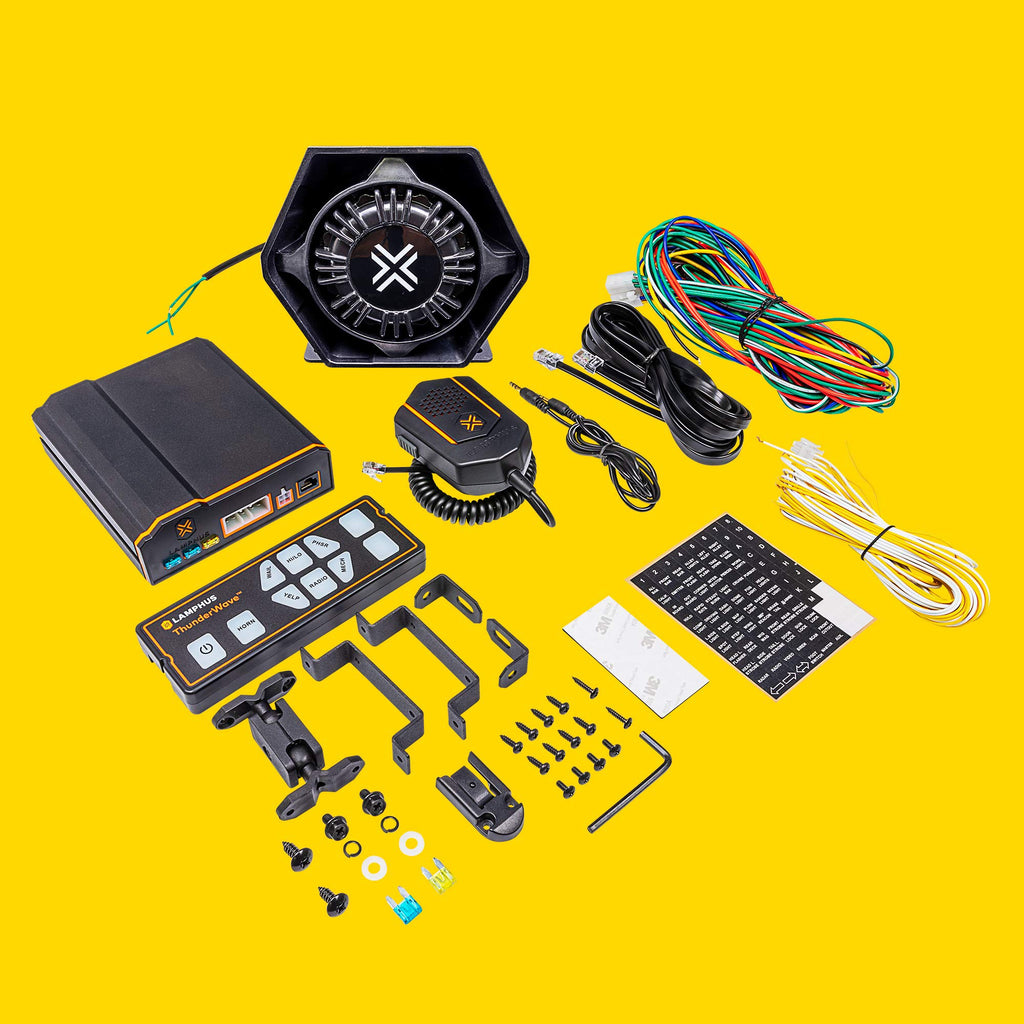 100W Police Siren Speaker PA System Kit I7586